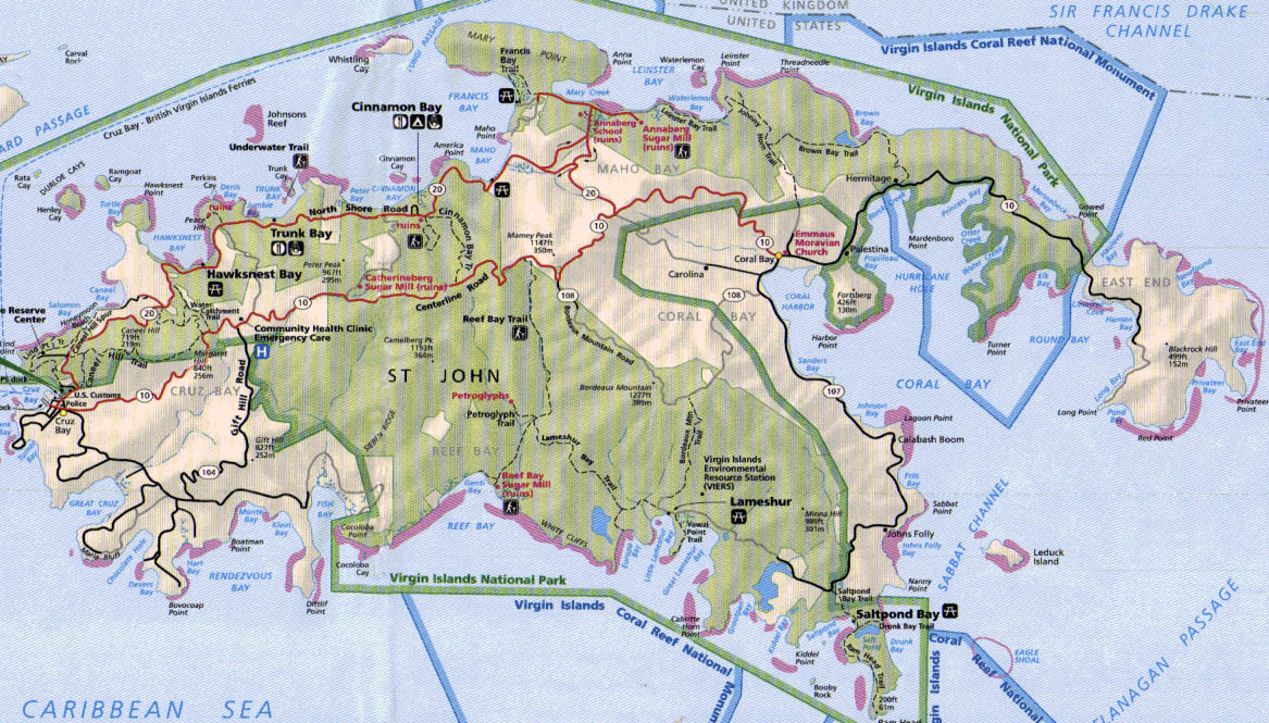 st john virgin islands map